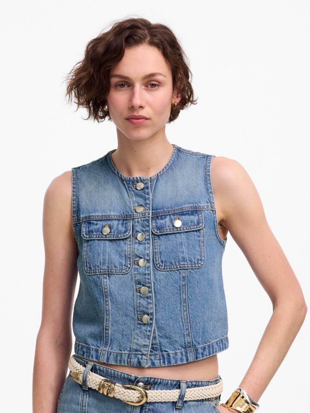 Madewell Denim Vest - Picture 2 of 8